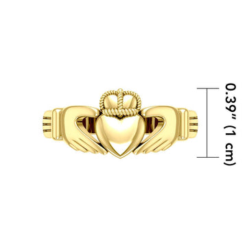 Claddagh Solid Gold Ring GMG058-R - Jewelry